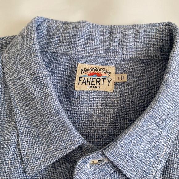 Faherty short Sleeve palma linen shirt - Picture 6 of 8